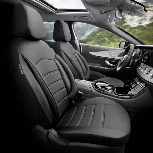 Seat Covers Otom Inspire Design Universal Full Artificial Leather Front / Rear Set 11 Pieces Black INS-3501-image-6310023
