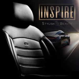 Seat Covers Otom Inspire Design Universal Full Artificial Leather Front / Rear Set 11 Pieces Black INS-3501-image-6310028