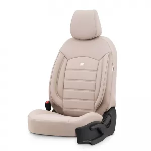 Seat Covers Otom Inspire Design Universal Full Artificial Leather Front / Rear Set 11 Pieces Beige INS-3509-image-6310066