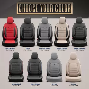 Seat Covers Otom Inspire Design Universal Full Artificial Leather Front / Rear Set 11 Pieces Beige INS-3509-image-6310075