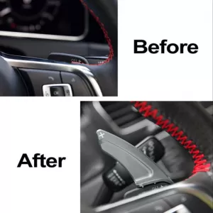 Paddles Shift Aluminium suitable for VW Golf VII (7) 13-17 / VW Tiguan 17+ Silver 2 Pieces-image-6310150