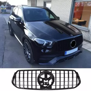 Front Grille suitable for Mercedes-Benz GLE-Class W167/C167/V167 19+ GT A Design Panamericana Look Black 1pc-image-6310359