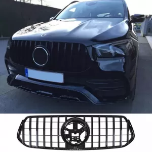 Front Grille suitable for Mercedes-Benz GLE-Class W167/C167/V167 19+ GT A Design Panamericana Look Black 1pc-image-6310360