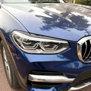 Headlight Covers Eyebrows Suitable for BMW X3 G01 & X4 G02 2018+ Painted Glossy Black 2 Pcs-image-6310380