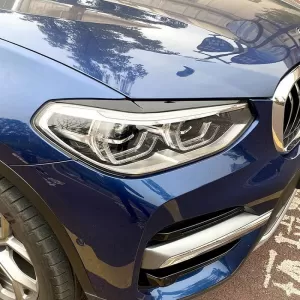 Headlight Covers Eyebrows Suitable for BMW X3 G01 & X4 G02 2018+ Painted Glossy Black 2 Pcs-image-6310382