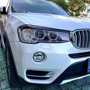 Headlight Covers Eyebrows suitable for BMW X3 F25 LCI & X4 F26 2014-2017 Painted Glossy Black 2 Pcs-image-6310392