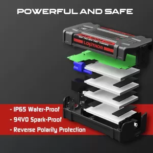 Car Booster, Powerbank, Led Light 3 in 1 Lokithor J1500 12 Volt 1500A-image-6310454