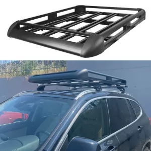 Car Roof Rack Aluminium Black Aero 140x100cm 28831-image-6310501