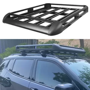 Car Roof Rack Aluminium Black Aero 140x100cm 28831-image-6310507