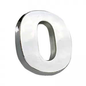Autocolant Cromat Litera 3D ''O'' 2.7cm x 2.5cm 1 Bucată