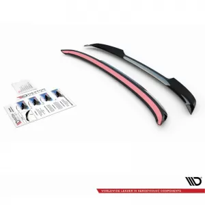 Roof Spoiler Add On suitable for VW Golf VIII (8) 20+ GTI & R-Line Bumper Glossy Black V.2 Maxton Design From ABS Plastic 1pc-image-6310919