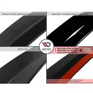 Roof Spoiler Add On suitable for VW Golf VIII (8) 20+ GTI & R-Line Bumper Glossy Black V.2 Maxton Design From ABS Plastic 1pc-image-6310921