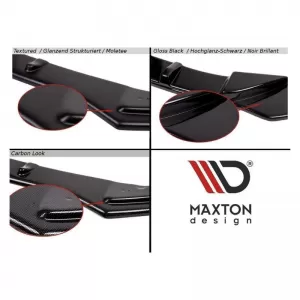 Roof Spoiler Add On suitable for VW Golf VIII (8) 20+ GTI & R-Line Bumper Glossy Black V.2 Maxton Design From ABS Plastic 1pc-image-6310922