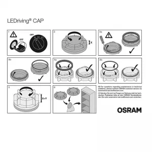 Headlight Caps suitable for LED Installation Osram LEDCAP07 90mm 2 Pieces-image-6310953
