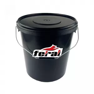 Washing Bucket Round With Grit Guard Black With Lid 18Lt Feral-image-6311082