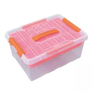 Plastic Storage Box With Cap Transparent 40.4x30.4x25.7cm 22Lt Tactix 320266-image-6311104