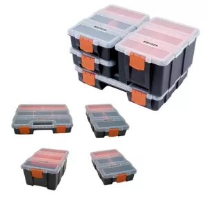 Tool Compartment Organisers Adjustable & Removable Box Black 29x23x18cm Tactix 320020 Set 4 Pcs-image-6311109