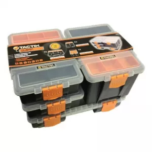 Tool Compartment Organisers Adjustable & Removable Box Black 29x23x18cm Tactix 320020 Set 4 Pcs-image-6311110