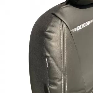 Seat Covers Bossi Imperial Universal Leather Front / Rear Set 11 Pieces Black 6332-image-6311188