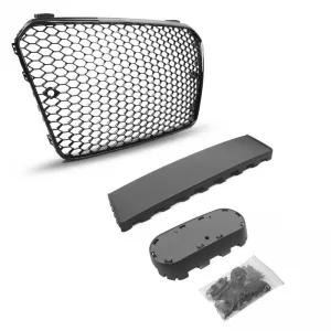 Front Grille suitable for Audi A5 11-16 8T/8F RS-Look Honeycomb Glossy Black 1 Pc-image-6311421
