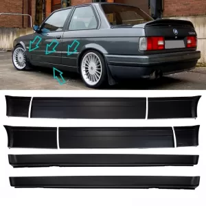 Side Skirts & Door Strips suitable for BMW 3 E30 82-94 2D M-Technik 2 From ABS Plastic 8 pc-image-6311518