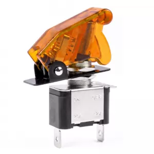 Switch Aircraft Type ON/OFF Led Single 12/24 Volt 20A Illuminated Yellow Amio 03094-image-6311658