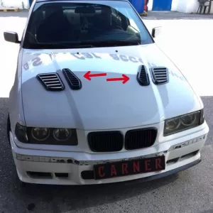 Bonnet Air Vent suitable for BMW GTR Style 33 x 11 x 1.5cm Black 2 Pcs-image-6311666