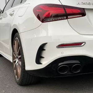 Rear Bumper Side Flaps / Vents Suitable for Mercedes-Benz A-Class W177 Hatchback With A Design Line Bumper Glossy Black 2 Pieces-image-6311681
