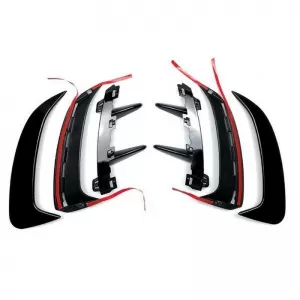 Rear Bumper Side Flaps / Vents Suitable for Mercedes-Benz A-Class W177 Hatchback With A Design Line Bumper Glossy Black 2 Pieces-image-6311682