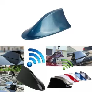 image-60-Antena de acoperiș auto universală tip rechin, potrivită pentru Bmw 740 F01, aspect albastru cu cablu