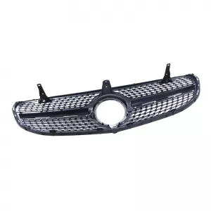 Front Grille suitable for Mercedes-Benz GLC-Class X253 19+ Facelift Diamond Look Silver/Chrome-image-6312153