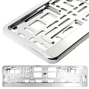 Licence Plate Frame Plastic Chrome 1 Pc 20369-image-6312196
