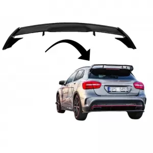Roof Spoiler suitable for Mercedes-Benz GLA X156 14-19 A Design GLA45 Look Glossy Black From Abs Plastic-image-6312216