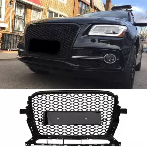 Front Grille suitable for Audi Q5 8R Facelift 12-15 RSQ5 Look Honeycomb Gloss Black 1Pc-image-6312324