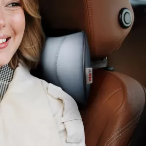 Car Neck Pillow Pad Dark Grey Leather Otom NPW-103 1 Piece-image-6312383