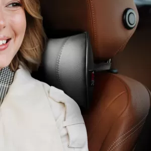 Car Neck Pillow Pad Black With Smoke Stitch Leather Otom NPW-101 1 Piece-image-6312418