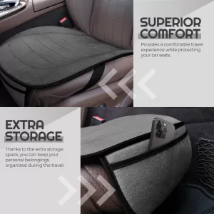 Bottom Seat Cushion Suitable for Otom From Linen Fabric Smoke Grey CBLN-102 1 Piece-image-6312426