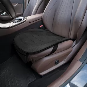 Bottom Seat Cushion with Front Pocket Otom from Linen Fabric Black CBLN-101 1 Piece-image-6312453