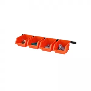 Stackable Plastic Tool Storage Boxes Set of 8 Pieces with 4 Plastic Rails 16.4 x 10.5 x 7.6cm Tactix 320604