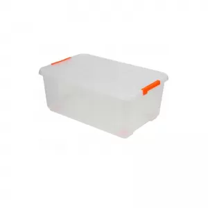 Plastic Storage Box With Cap Transparent 58x37.5x23.5cm 35Lt Tactix 320280-image-6312613