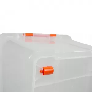 Plastic Storage Box With Cap Transparent 58x37.5x34.5cm 52Lt Tactix 320282-image-6312621