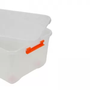 Plastic Storage Box With Cap Transparent 58x37.5x34.5cm 52Lt Tactix 320282-image-6312622