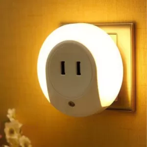 Lamp With Photocell LED 1W / 3000K With 2 USB & Sensor FOS_ME 17-00504
