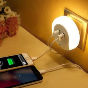 Lamp With Photocell LED 1W / 3000K With 2 USB & Sensor FOS_ME 17-00504