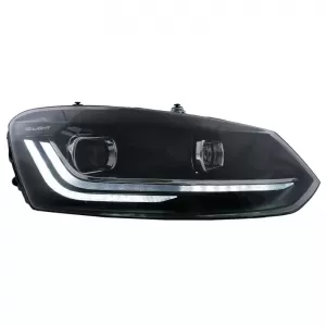 Headlights Set Suitable for VW Polo 6R/6C 09-17 DRL New Design & Dynamic Signal H7 With Motor Carrier-image-6312752