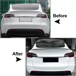 Trunk Spoiler suitable for Tesla Model Y 2020+ Lipspoiler Glossy Black From Abs Plastic-image-6313056
