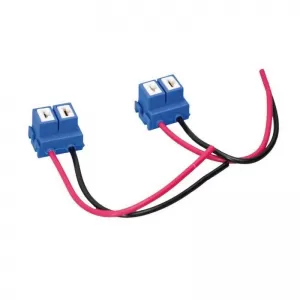 Plug H7 Ceramic Suitable for 2 Wires Red Black 15cm 2 Pieces