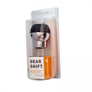 Shift Knob Universal Black/Chrome Round PVC Suitable for Lift Reverse-image-6313338