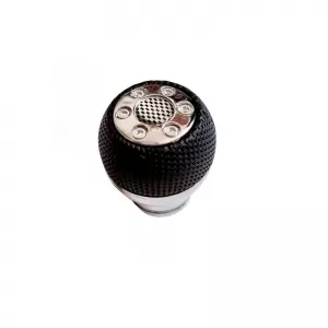 Shift Knob Universal Black/Chrome Round PVC Suitable for Lift Reverse-image-6313340