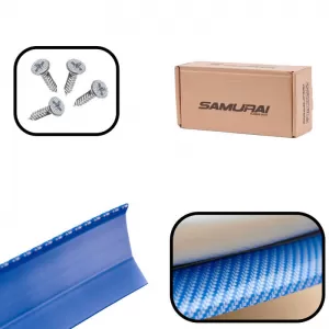 Front Spoiler Universal Samurai Lip Safe & Style 2500mm Blue Carbon 1 pc-image-6313362